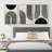 Black Mid-Century Modern Contemporary Pictures Boho Home Decor - Framed Canvas Print Wall Art Work-71199179-71199178
