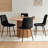 Dining Room Table Set For 4, Round Wooden Dining Table With Upholstered Chairs-1082118308-1082118306