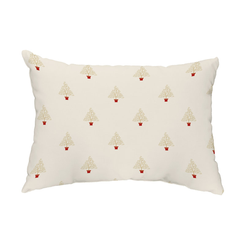 Coussin lombaire extérieur Filigree Forrest, Ivoire