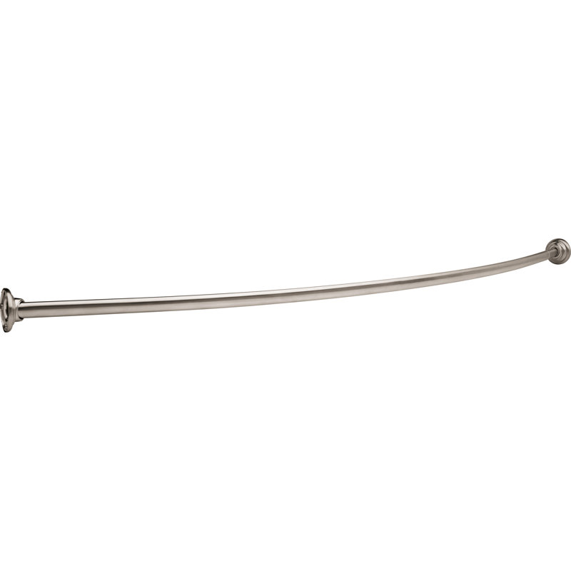61" Adjustable Curved Fixed Shower Curtain Rod