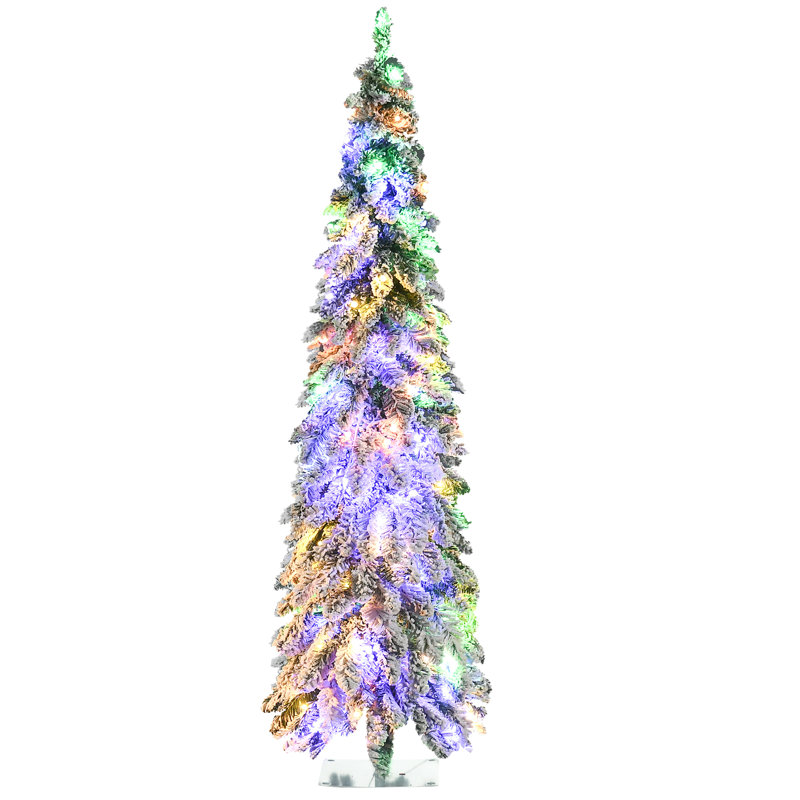 Arbre de Noël artificiel haute neige 6 pi HOMcom, H 6 pi