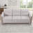 Modern Solid Wood Sofas, Blue Stripes Polyester For Living Room