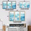 Blue Ocean In Motion Scenery III - Ensemble de décorations murales océan-107766241-107766236