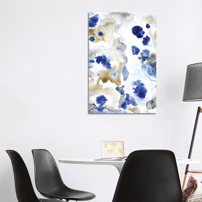 Blue Pansies II 1 Piece Wall Art on Canvas