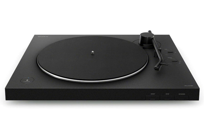Black Aluminum Belt Drive Turntable with USB and Bluetooth