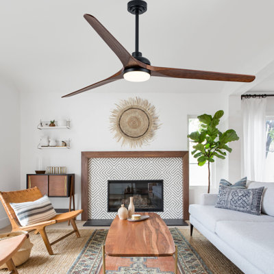 Ventilateur de plafond 72 po à grande hélice 72 po avec lumière et télécommande