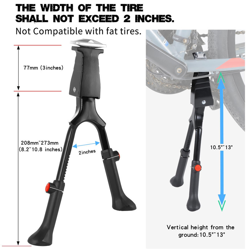 Béquille de vélo réglable