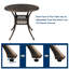 Ventana Round Metal Outdoor Dining Table With Umbrella Hole , 35.4'' in. W 35.4'' in. D