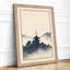 Pagoda in Mist Japandi - Framed Print-1590516128-1590516142