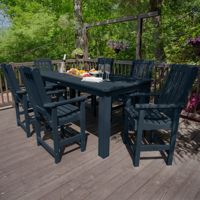 Ensemble repas pour 6 personnes Kile, Bleu fédéral, L 84 po x l 42 po x H 30 po