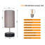 Ensemble de 2 lampes de table 15 "avec base noire 15" avec abat-jour tambour en lin gris et ports de charge USB 15 "David-1715651818-1715651607-1715651817