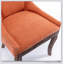 Ensemble de chaises de salle à manger ultra confortables, tissu épaissi avec pieds en bois massif et garniture cloutée en bronze, ensemble de 2