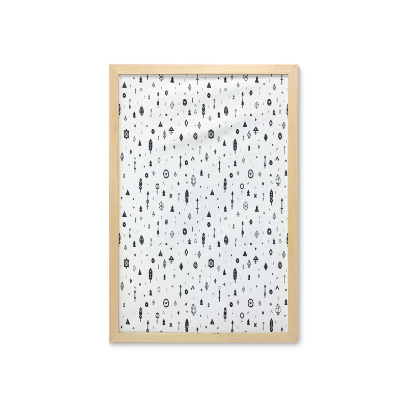 " Plain Background With Arrows Feathers And Aztec Native Style Geometric "