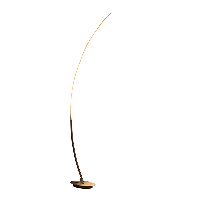 Lampe sur pied à DEL arquée en nickel brossé 62,25 po Cence Bradie