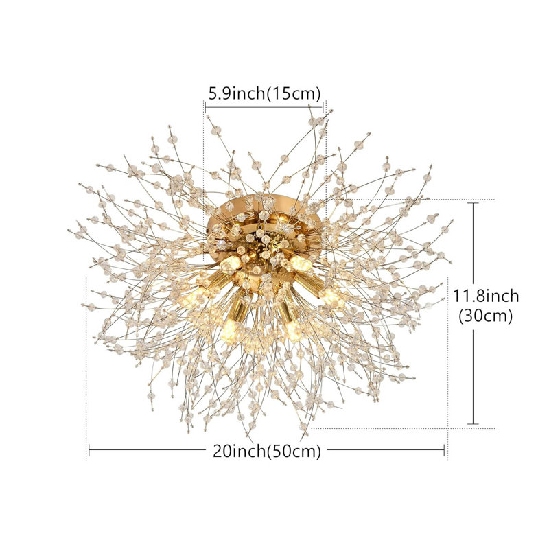 1 - Light Chandelier, Gold