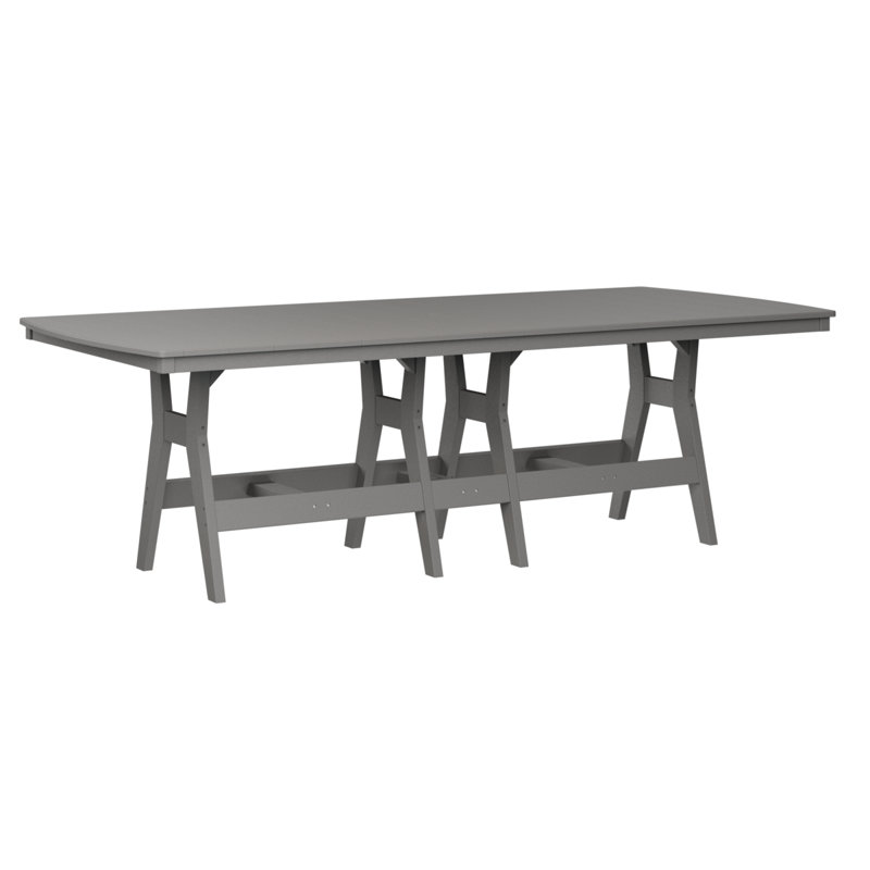 Table de bar rectangulaire 96 po Berlin Gardens Harbor, Gris clair