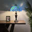 Lampe de table Noselli Tiffany vitrail feuilles vertes ampoules DEL incluses l 16 po x P 16 po x H 24 po-808839592