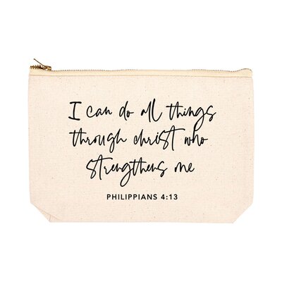 I Can Do All Things Through Christ Who Strengthens Me Makeup Pouch -  Trinx, C7A5E76C11EE48E49F8C8EB3EE6B624F