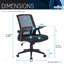 Chaise de bureau ergonomique en filet avec support lombaire et accoudoirs réglables pour une assise confortable