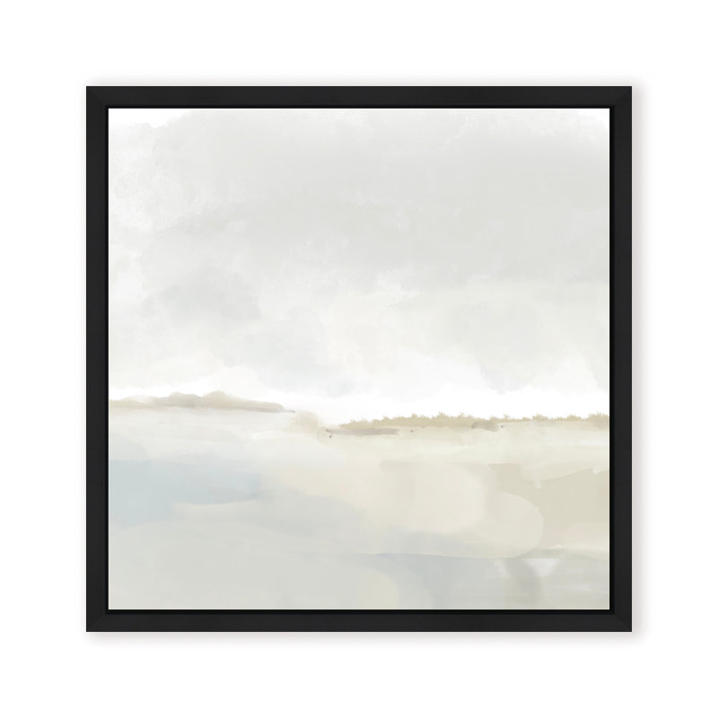 Coastal Retreat Shifting Sands, 16" H x 16" W x 2.375" D, Framed Canvas, Black