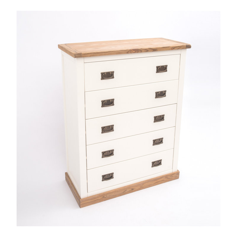 Abida 90 cm W Chest of 5 Drawers