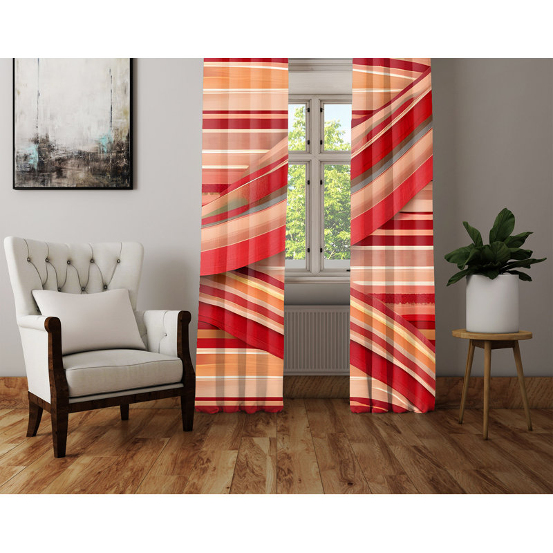 Paire de rideaux semi-transparents en polyester Ethem, L 20 po x L 61 po