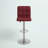 Ahlijah Contemporary Quilted Vinyl Adjustable Height Barstool with Chrome Base-1340993477