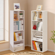 Caphaus 4 Tier Free Standing Shelf , 24 Inch Width Bookshelf