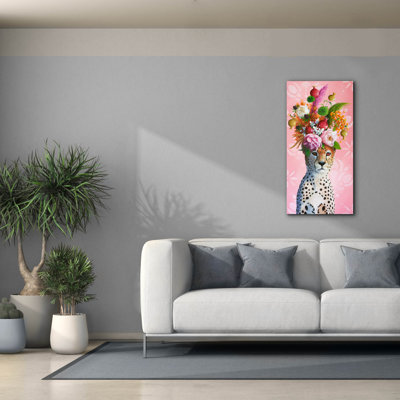 «Serious Cheetah» par Heather Gauthier, art mural sur toile, 20 po x 40 po