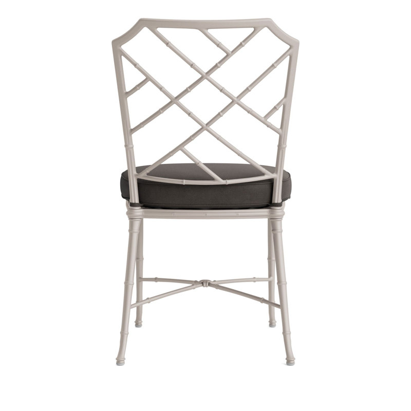 Calcutta Outdoor Dining Side Chair, Fusion Charcoal, Dove Smooth, Brown