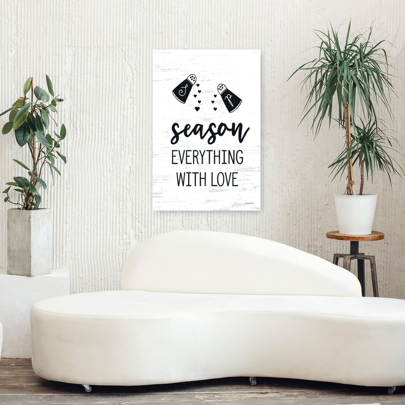 Saison tout avec amour, art mural moderne rustique abstrait, H 36 po x l 24 po