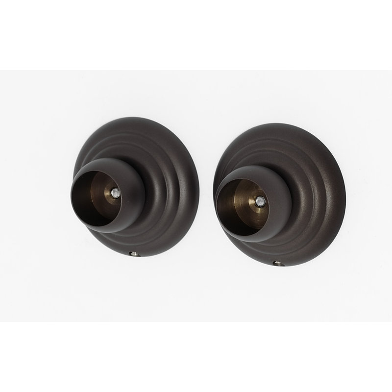 Arch Shower Rod Brackets with Brass Construction, Chocolate Bronze