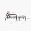  Fauteuil d'appoint avec repose-pieds Acanva Aton