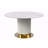 Murtis Round Stone Top Metal Base Dining Table-1894607011