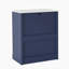 Garde-manger autoportant moderne, rangement pour nourriture buffet, armoire à café avec tiroir, 2 tablettes réglables et 2 tablettes de porte pour la cuisine, bleu