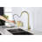 Stainless Steel Kitchen Tap In Gold, Pull Down , High Arc, 1.8 Gpm Flow Rate Gold Sink Faucet, 4.2 Lb Heavy,-121628425