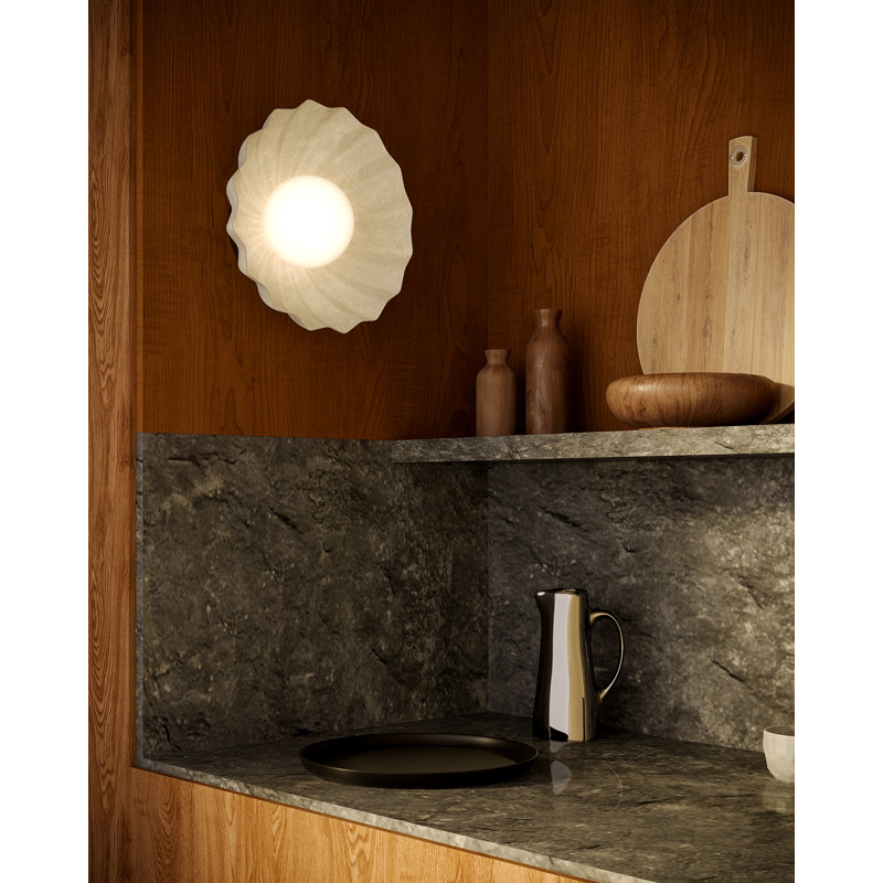 Soleil 10-In Wall/Vanity Light, Antique White, White