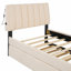 Lit plateforme tapissier avec lit gigogne-1349039237
