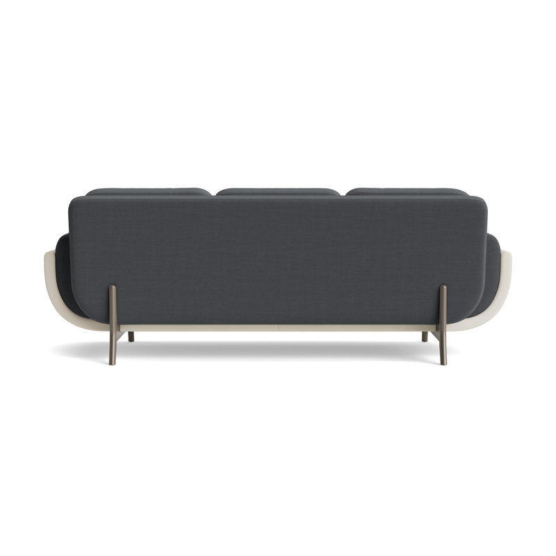 Regatta 100 Sofa, Linen - Charcoal/Greenwich Leather - Cream, Driftwood