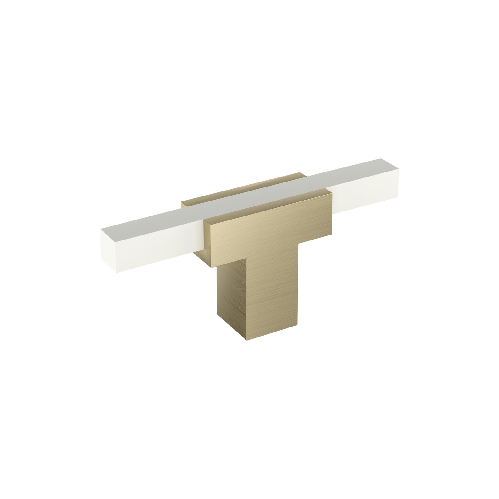 Urbanite 2 5/8" Length Bar Knob, Golden Champagne/White
