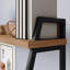 Modern Computer Desk With Hutch, Brown Finish