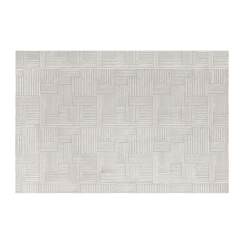 Un-Rug Organic Squares Non-Skid Kitchen Mat by Matterly, Rectangle 3'11" x 5'11", Tan