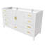 Meuble-lavabo de salle de bain de 60 pouces avec 2 portes doubles à fermeture douce, 1 grand tiroir, 6 petits tiroirs et 2 petits compartiments de rangement à charnières.-1029169786-1029169789