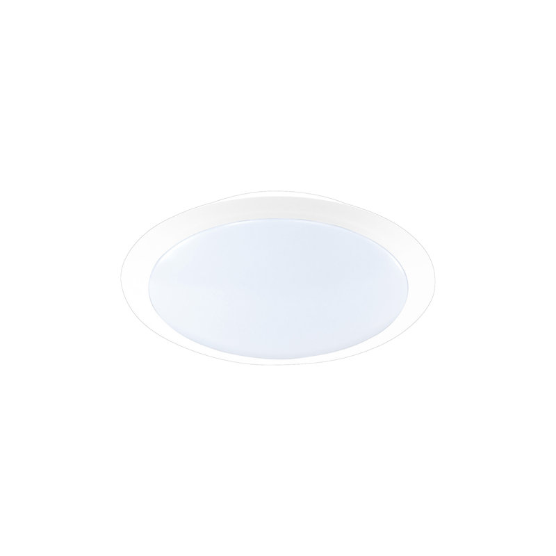 Terhagen 1-Light LED Flush Mount, Titanium, 8 cm H x 35 cm diameter