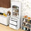 Garde-manger haut avec plateau en faux marbre, tablettes réglables et tiroirs spacieux-1967958881-1963110015