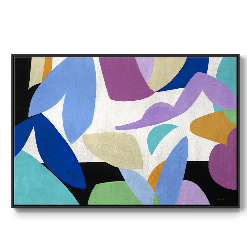 Ode To Matisse II, reproduction d'art sur toile, H 17 po x l 25 po x P 2 po, Toile avec cadre flottant noir