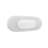 63" Streamline Freestanding Soaking Acrylic Bathtub With Drain and Bamboo Tray-945050679