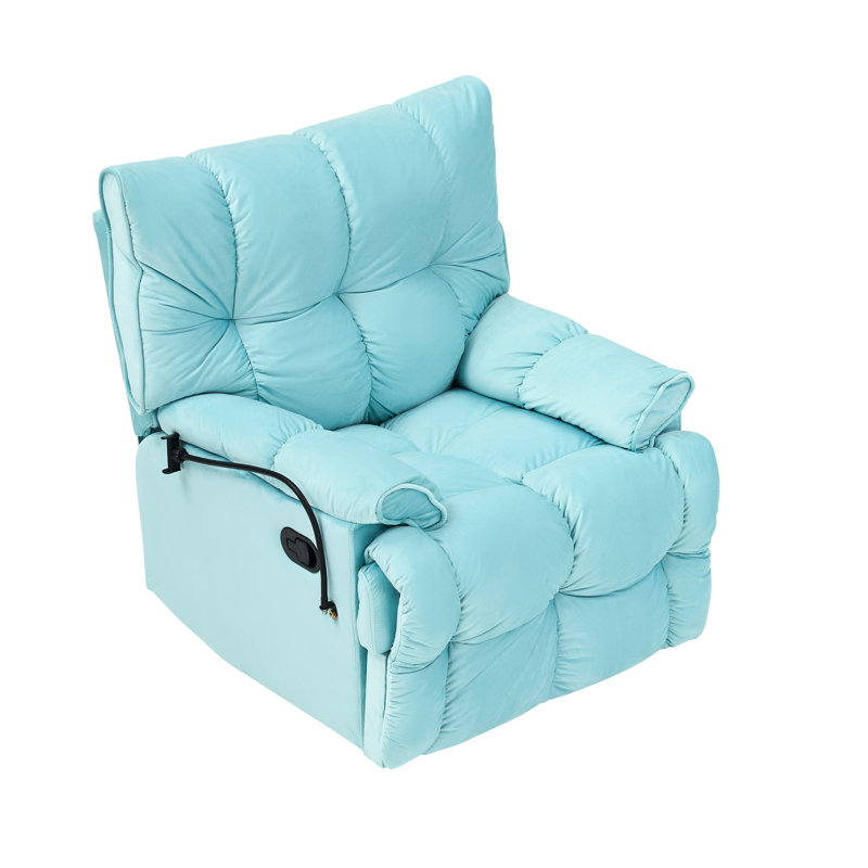 Cyan simple, plateau avec accoudoirs pratique, doux et réglable, fauteuil confortable de taille compacte pour se détendre