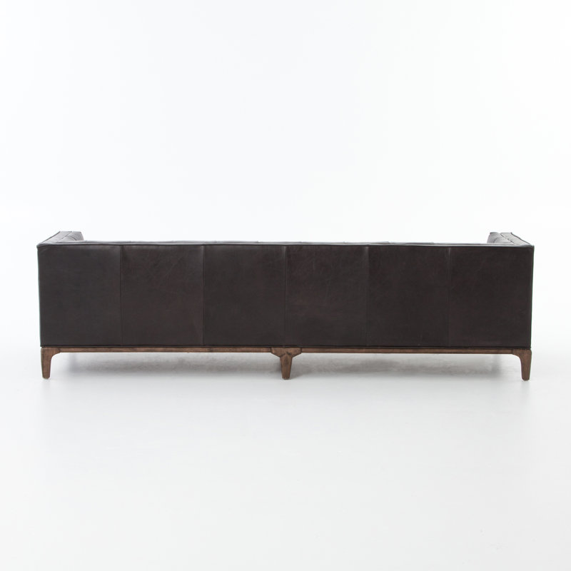 Dylan Sofa, Brown, Rider Black Genuine Leather