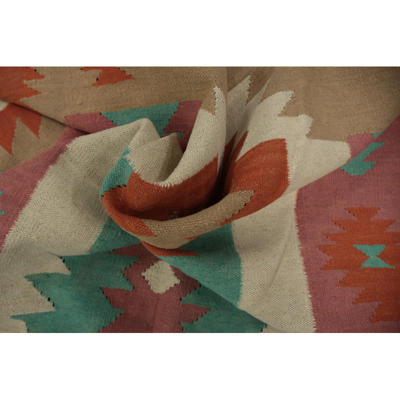 Geometric Kilim Turkish Runner Rug 5x15